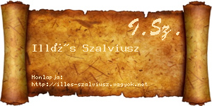 Illés Szalviusz névjegykártya